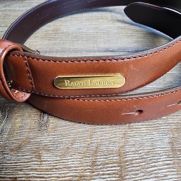 Vintage Ralph Lauren Stirrup-Buckle Italian Leather Equestrian Belt | Small main image 5